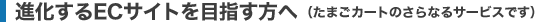 進化するECサイトを目指す方へ （たまごカートのさらなるサービスです）